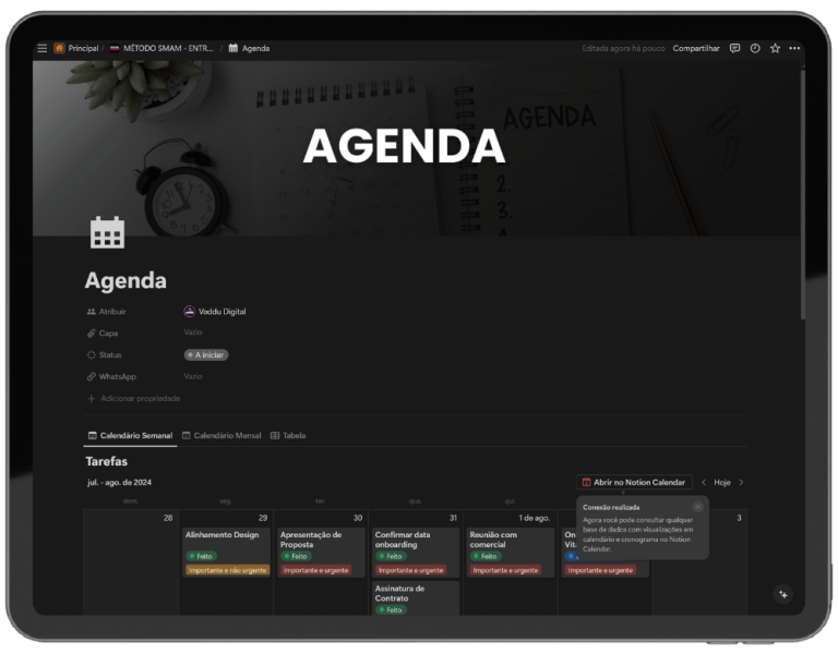 Caderno de planejamento de conteúdo para redes sociais
