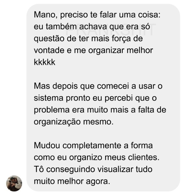 Print provisório de conversa de depoimento